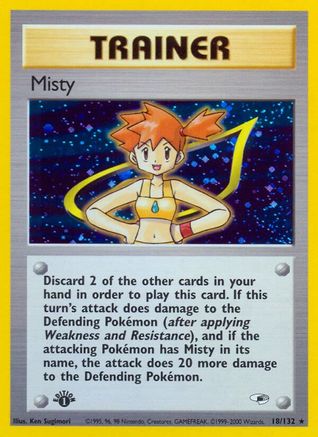 Gym Heroes 018/132 Misty (18) - Unlimited Holofoil - Holo Rare