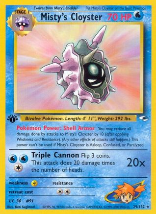 Gym Heroes 029/132 Misty's Cloyster - Unlimited - Rare