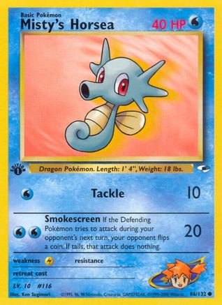 Gym Heroes 086/132 Misty's Horsea - Unlimited - Common