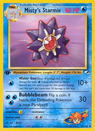 Gym Heroes 056/132 Misty's Starmie - 1st Edition - Uncommon