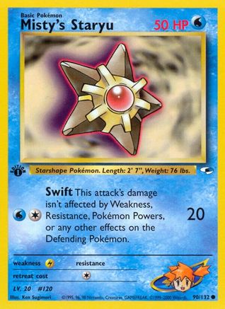 Gym Heroes 090/132 Misty's Staryu - 1st Edition - Common