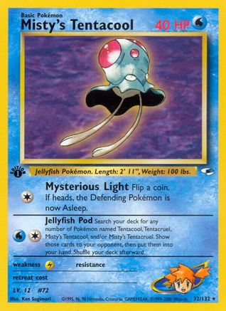 Gym Heroes 032/132 Misty's Tentacool (32) - Unlimited - Rare