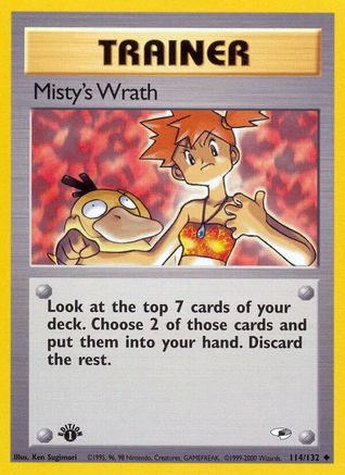 Gym Heroes 114/132 Misty's Wrath - 1st Edition - Uncommon