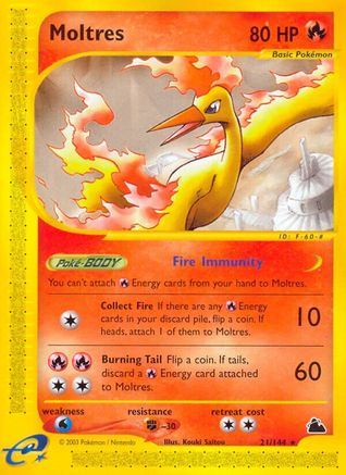 Skyridge 021 Moltres - Reverse Holofoil - Rare