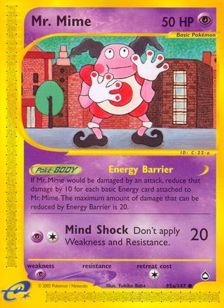 Aquapolis 95a/147 Mr. Mime (95a) - Reverse Holofoil - Common
