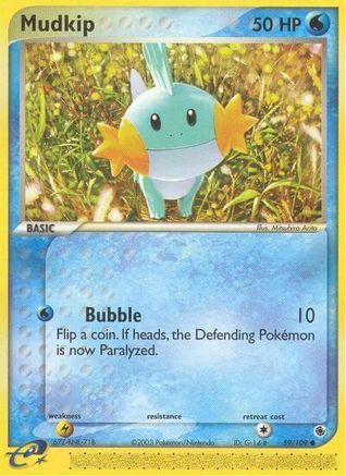 Ruby and Sapphire 059/109 Mudkip - Reverse Holofoil - Common