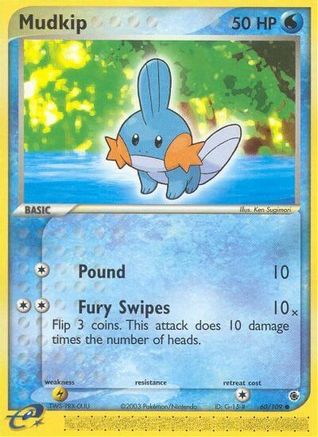 Ruby and Sapphire 060/109 Mudkip - Reverse Holofoil - Common