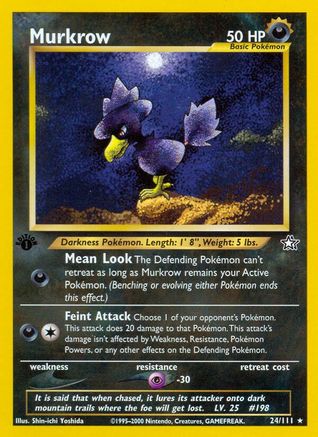 Neo Genesis 024/111 Murkrow - 1st Edition - Rare