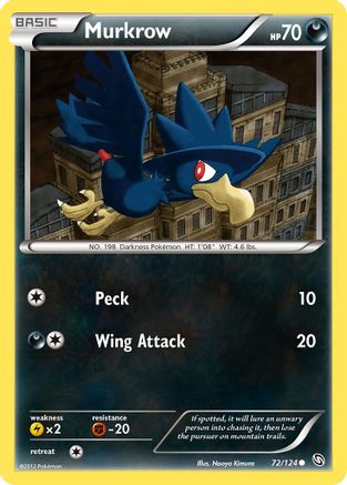 Dragons Exalted 072 Murkrow - Reverse Holofoil - Common