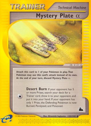 Skyridge 133 Mystery Plate Alpha - Reverse Holofoil - Uncommon
