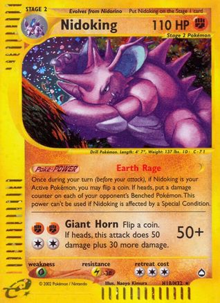 Aquapolis H18 Nidoking (H18) - Holofoil - Holo Rare