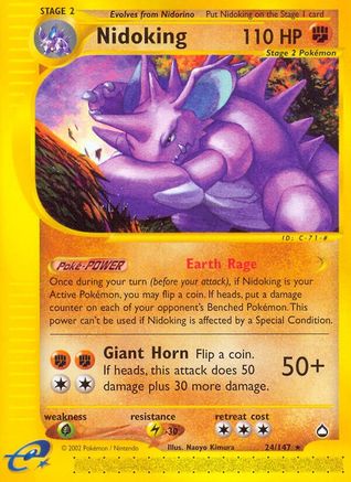 Aquapolis 024/147 Nidoking (24) - Reverse Holofoil - Rare