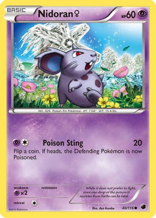 Plasma Freeze 040/116 Nidoran F - Common