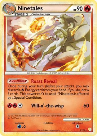 HeartGold SoulSilver 007 Ninetales - Holofoil - Holo Rare