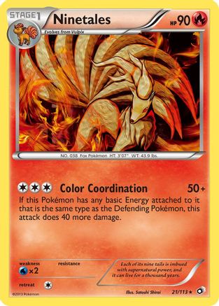 Legendary Treasures 021/113 Ninetales - Reverse Holofoil - Rare