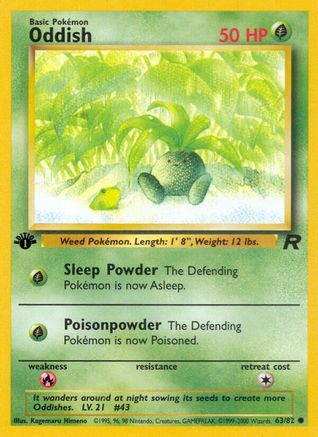 Team Rocket 063/82 Oddish - Unlimited - Common
