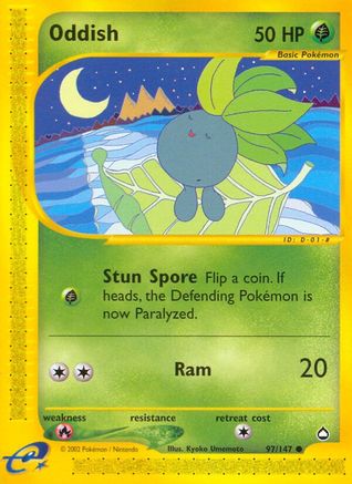 Aquapolis 097 Oddish - Reverse Holofoil - Common