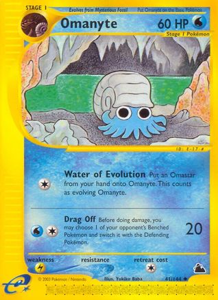 Skyridge 041 Omanyte - Uncommon