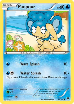 XY Base Set 037 Panpour - Reverse Holofoil - Common