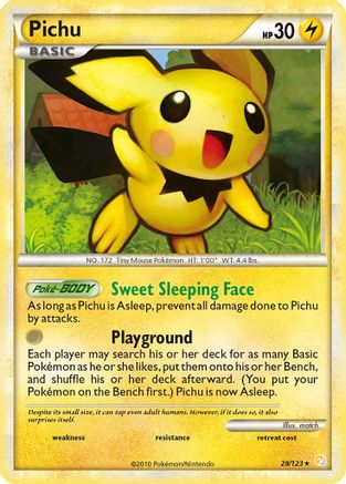 HeartGold SoulSilver 028 Pichu - Rare