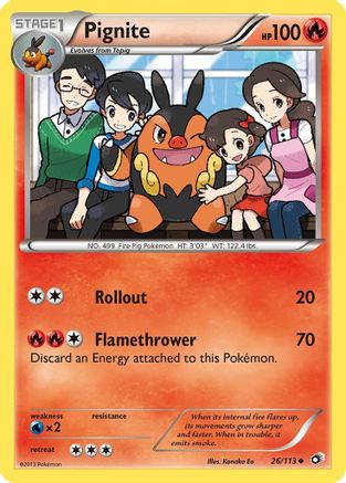 Legendary Treasures 026/113 Pignite - Uncommon