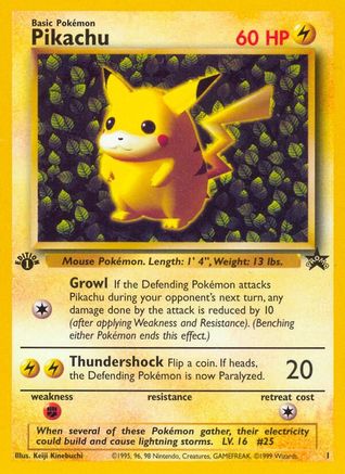 WoTC Promo 001/53 Pikachu (1) (Misprint) - 1st Edition - Promo