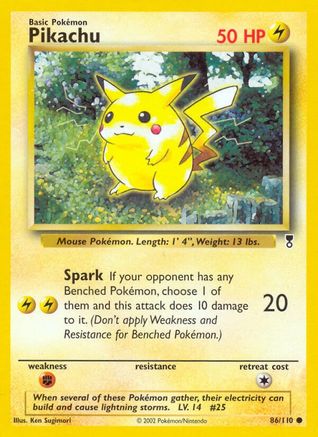 Legendary Collection 086/110 Pikachu - Common