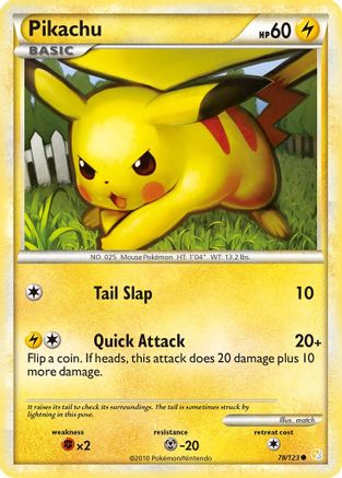 HeartGold SoulSilver 078 Pikachu - Reverse Holofoil - Common