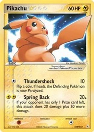 Holon Phantoms 104 Pikachu Star - Holofoil - Ultra Rare