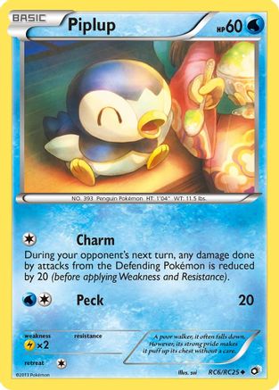 Legendary Treasures Radiant Collection RC6/RC25 Piplup - Holofoil - Uncommon