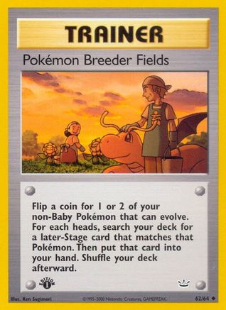 Neo Revelation 062/64 Pokemon Breeder Fields - 1st Edition - Uncommon