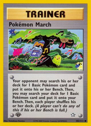 Neo Genesis 102/111 Pokemon March - 1st Edition - Common