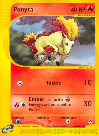 Aquapolis 102 Ponyta - Reverse Holofoil - Common