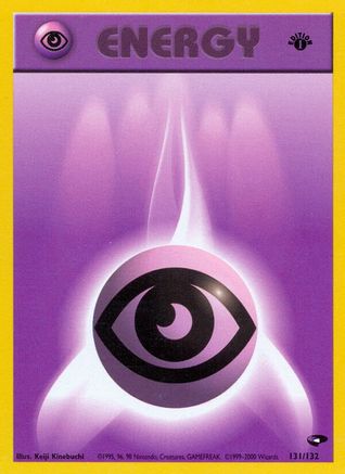 Gym Challenge 131/132 Psychic Energy - 1st Edition - Common