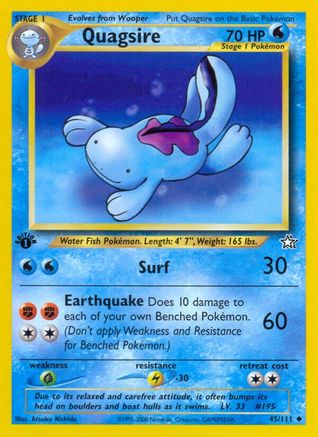 Neo Genesis 045/111 Quagsire - Unlimited - Uncommon