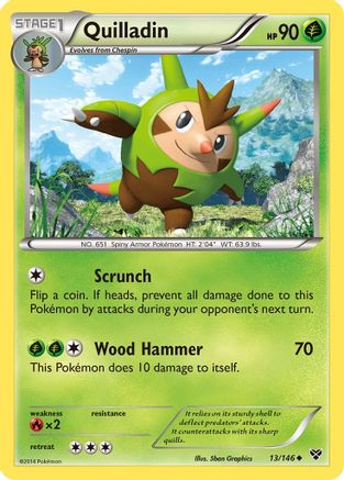 XY Base Set 013/146 Quilladin - Reverse Holofoil - Uncommon