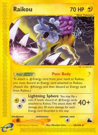 Skyridge 028 Raikou - Rare
