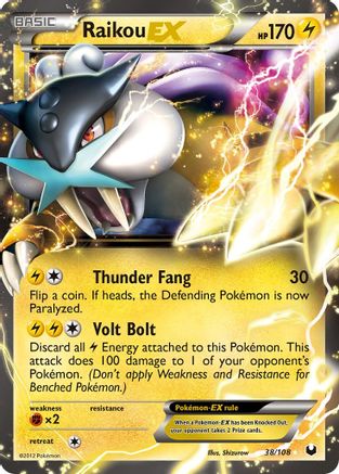 Dark Explorers 038 Raikou EX - Holofoil - Ultra Rare
