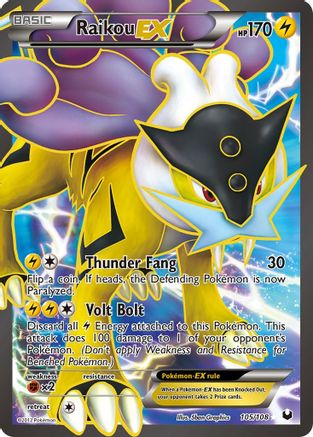 Dark Explorers 105 Raikou EX (105 Full Art) - Holofoil - Ultra Rare