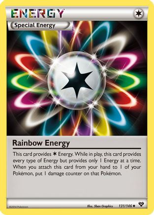XY Base Set 131/146 Rainbow Energy - Reverse Holofoil - Uncommon