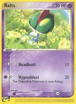 Ruby and Sapphire /109 Ralts - 67/109 - Reverse Holofoil - Common