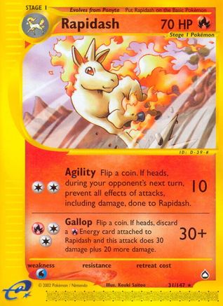 Aquapolis 031 Rapidash - Rare