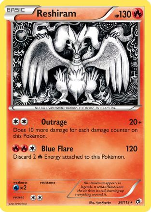 Legendary Treasures 028/113 Reshiram - Holofoil - Holo Rare