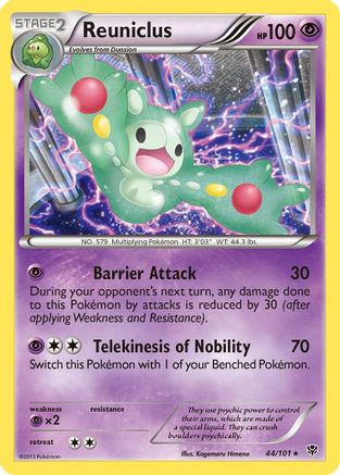 Plasma Blast 044 Reuniclus - Reverse Holofoil - Rare