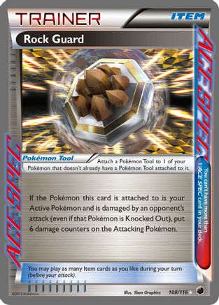 Plasma Freeze 108 Rock Guard - Holofoil - Rare Ace
