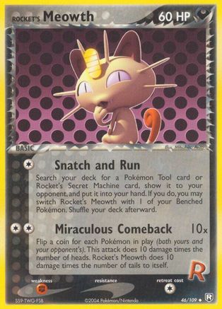 Team Rocket Returns 046 Rocket's Meowth - Reverse Holofoil - Uncommon