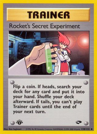 Gym Challenge 120/132 Rocket's Secret Experiment - 1st Edition - Uncommon