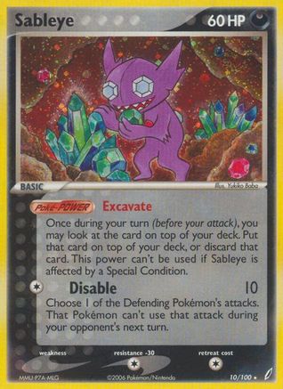 Crystal Guardians /100 Sableye - Holofoil - Holo Rare