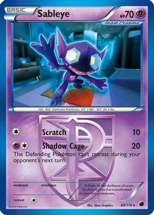 Plasma Freeze 049 Sableye (Team Plasma) - Reverse Holofoil - Rare