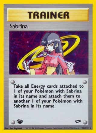 Gym Challenge 020/132 Sabrina (20) - 1st Edition Holofoil - Holo Rare